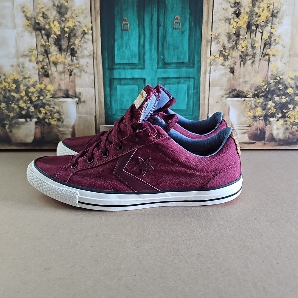 Men Sz 12 /Wmn14 Converse All-Star Unisex Star player Deep Burgundy/Orange Sole